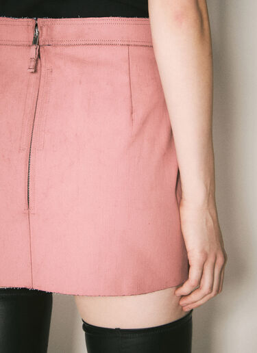 Rick Owens Coated Mini Skirt Pink ric0258005