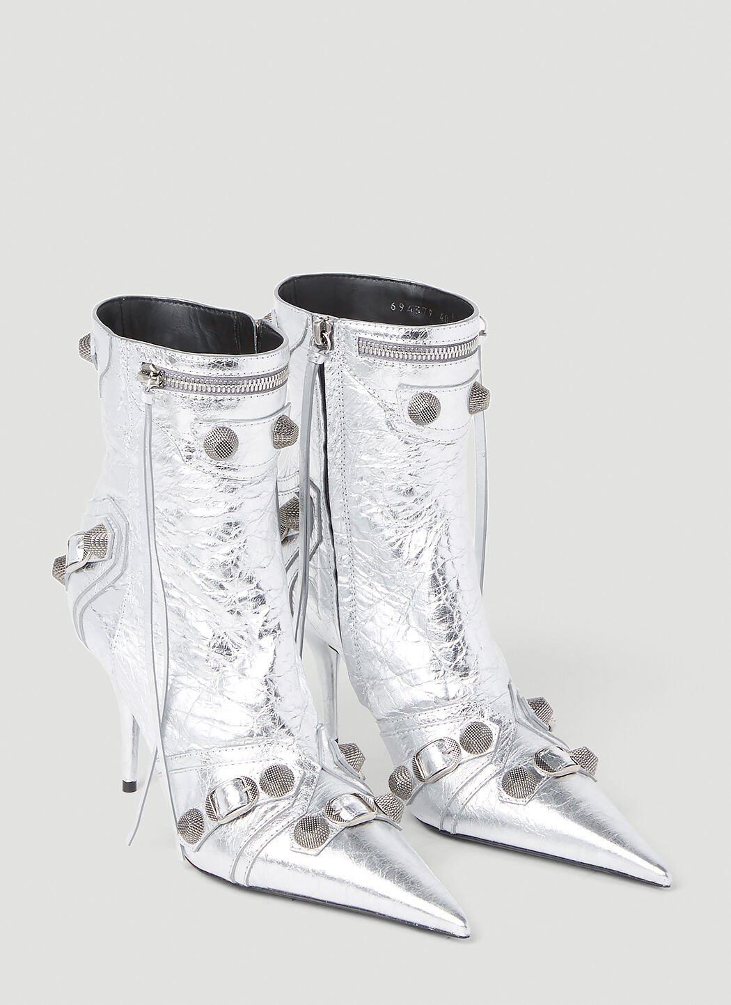 6 Balenciagas Silver Metallic Thigh High Boots