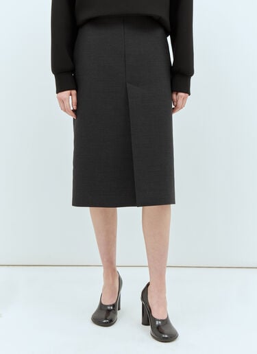 Gucci Wool Pencil Skirt Grey guc0257015