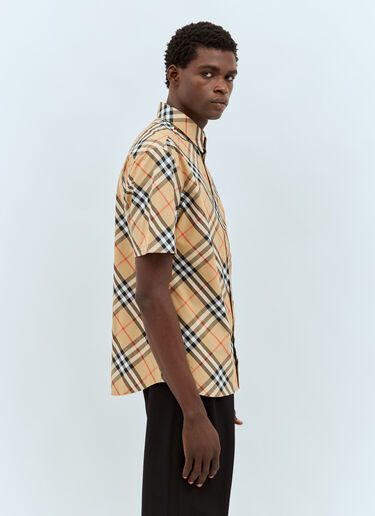 Burberry Check Poplin Shirt Beige bur0157005