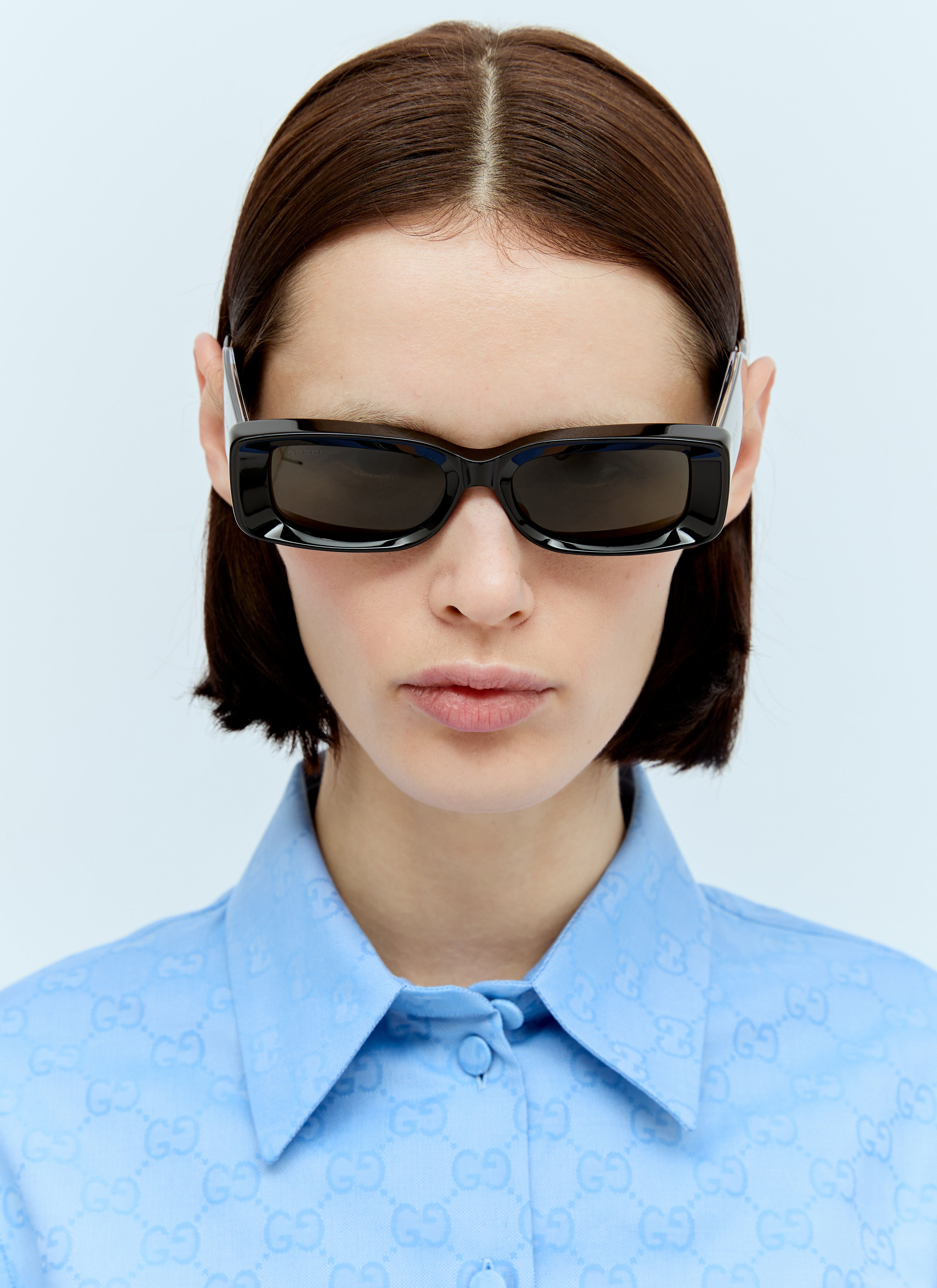 Acne Studios Rectangular Frame Sunglasses White acn0156008