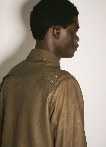 Rick Owens Alice Strobe Shirt Brown ric0157016