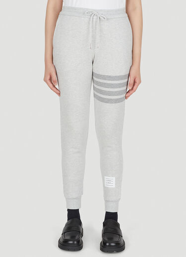 Thom Browne Women's Striped Track Pants in Grey