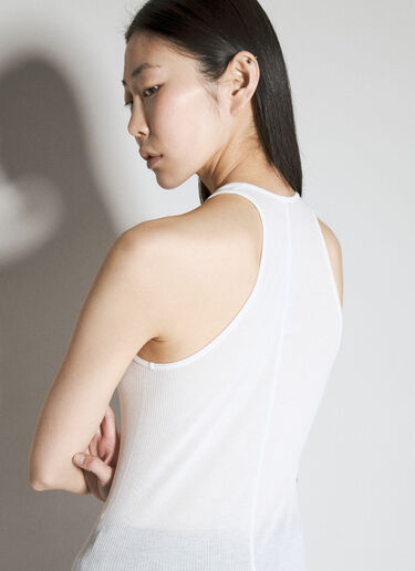 Rick Owens Basic Rib Tank Top White ric0255023