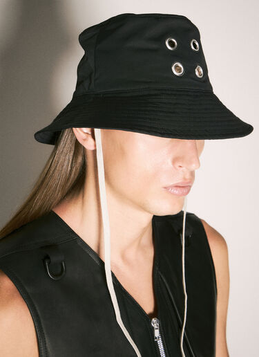 Rick Owens DRKSHDW Eyelets Bucket Hat Black drk0158021