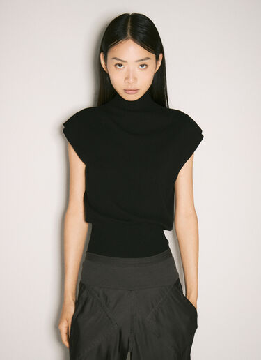 Rick Owens Turtleneck Knit Top Black ric0257012