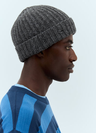 Marni Wool Beanie Hat Grey mni0157012