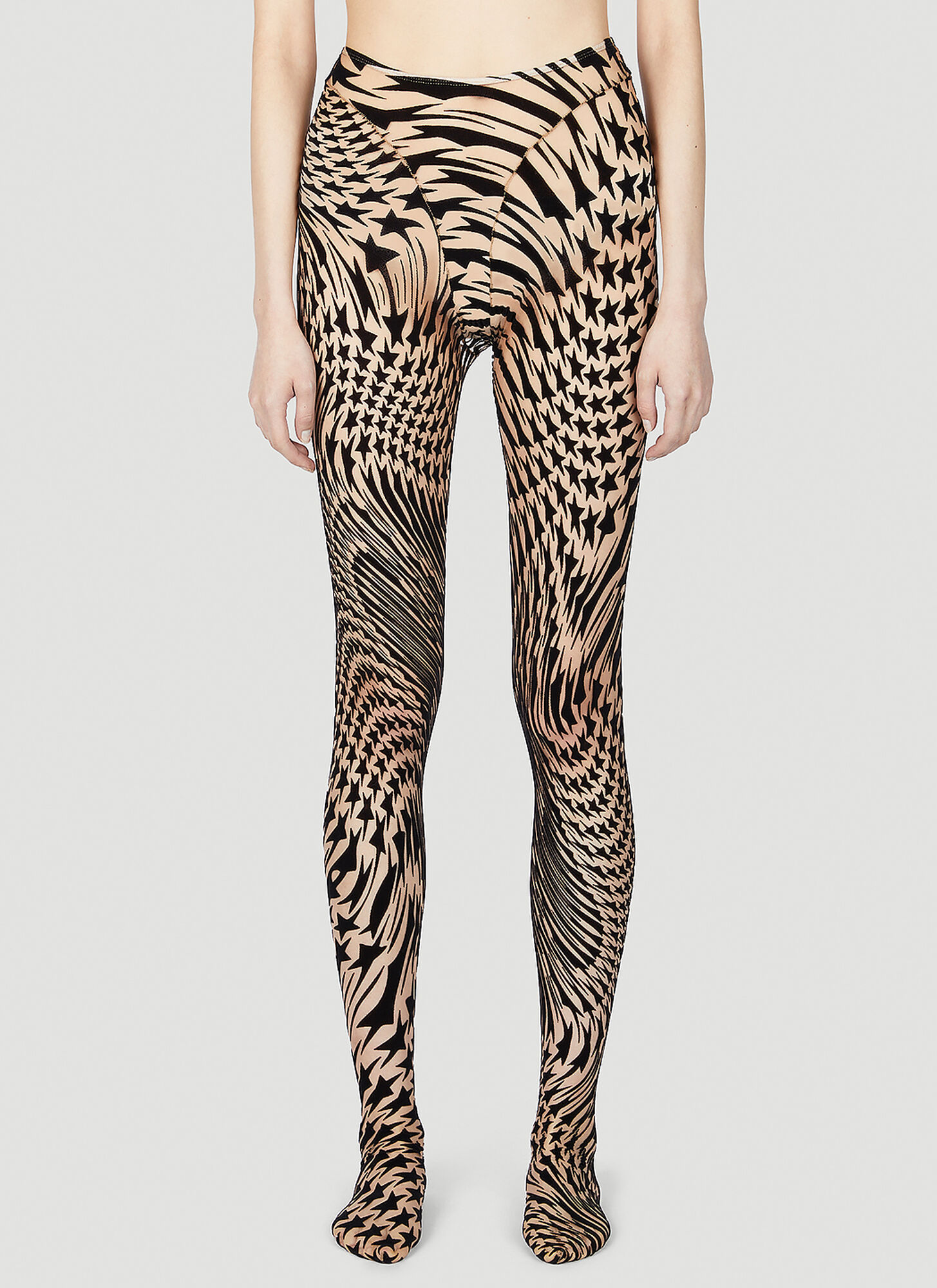 Rane crystal-embellished stretch-jersey tights