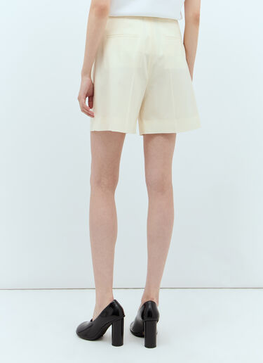 Max Mara Wool Canvas Shorts Cream max0257016