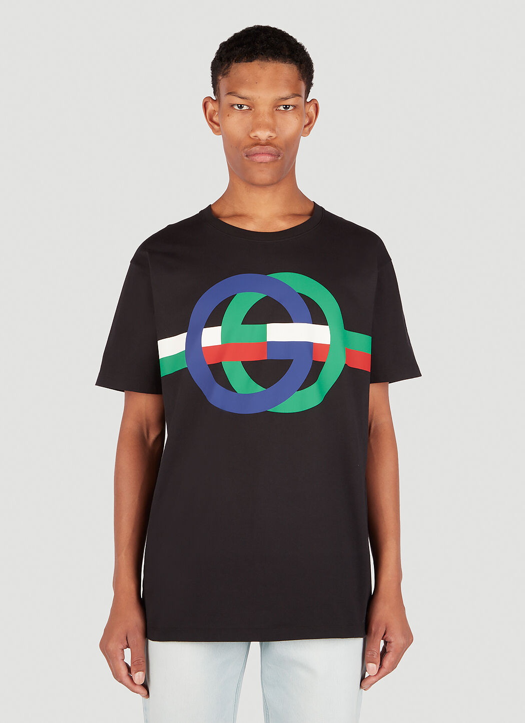Gucci Interlocking G Print T-Shirt in Black | LN-CC®