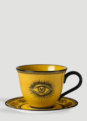 Seletti Set of Two Star Eye Coffee Cups with Saucers Multicolour wps0691133