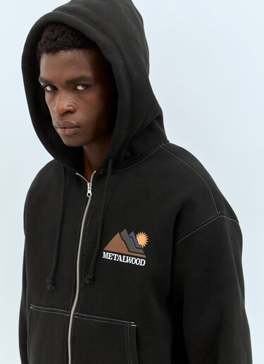 Metalwood Studio Sunshine Zip-Up Hooded Sweatshirt Black met0156010