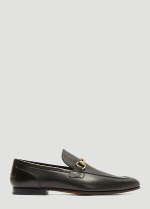 Gucci Jordaan Leather Loafers Black guc0157039