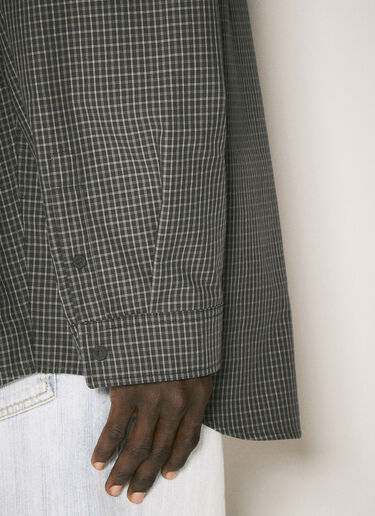 Balenciaga Checked Outerwear Shirt Grey bal0157024