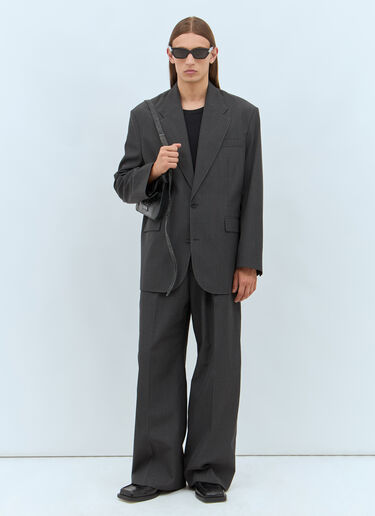 Acne Studios Pinstriped Suit Blazer Dark Grey acn0157024