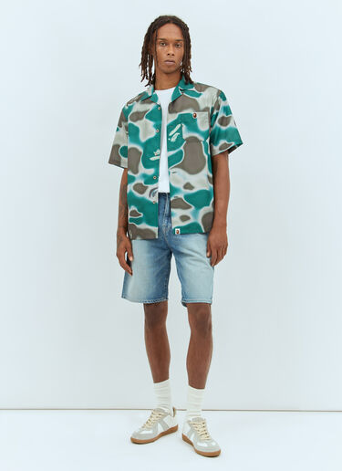 A BATHING APE® Liquid Camo One Point Shirt Green aba0156005