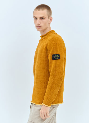 Stone Island Logo Patch Sweater Yellow sto0158035