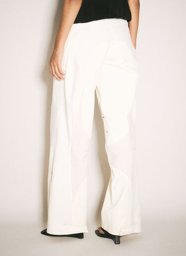 Mugler Technical Panelled Pants White mug0358001