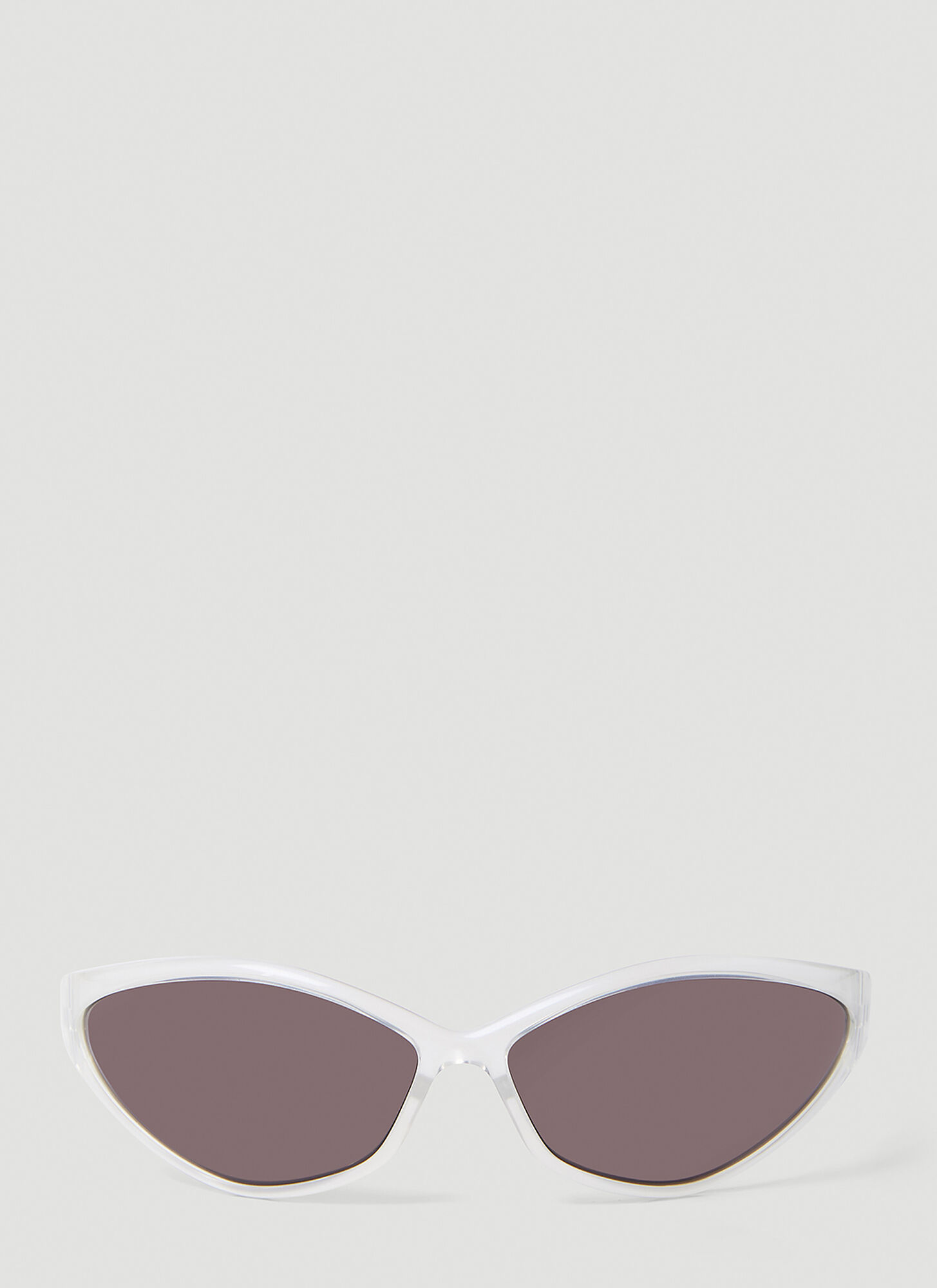 Balenciaga 90s Oval Sunglasses In Transparent