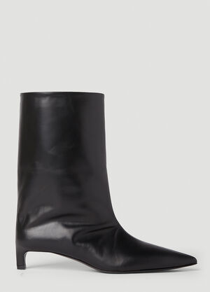 Jil Sander Half Heeled Boots Black jil0257002