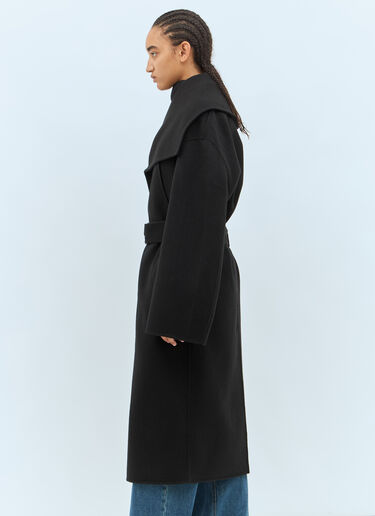 JW Anderson Wool Wrap Coat Black jwa0257003