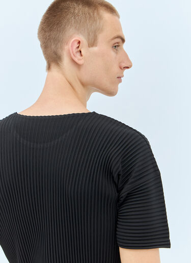 Homme Plissé Issey Miyake プリーツ T シャツ  ブラック hmp0157023