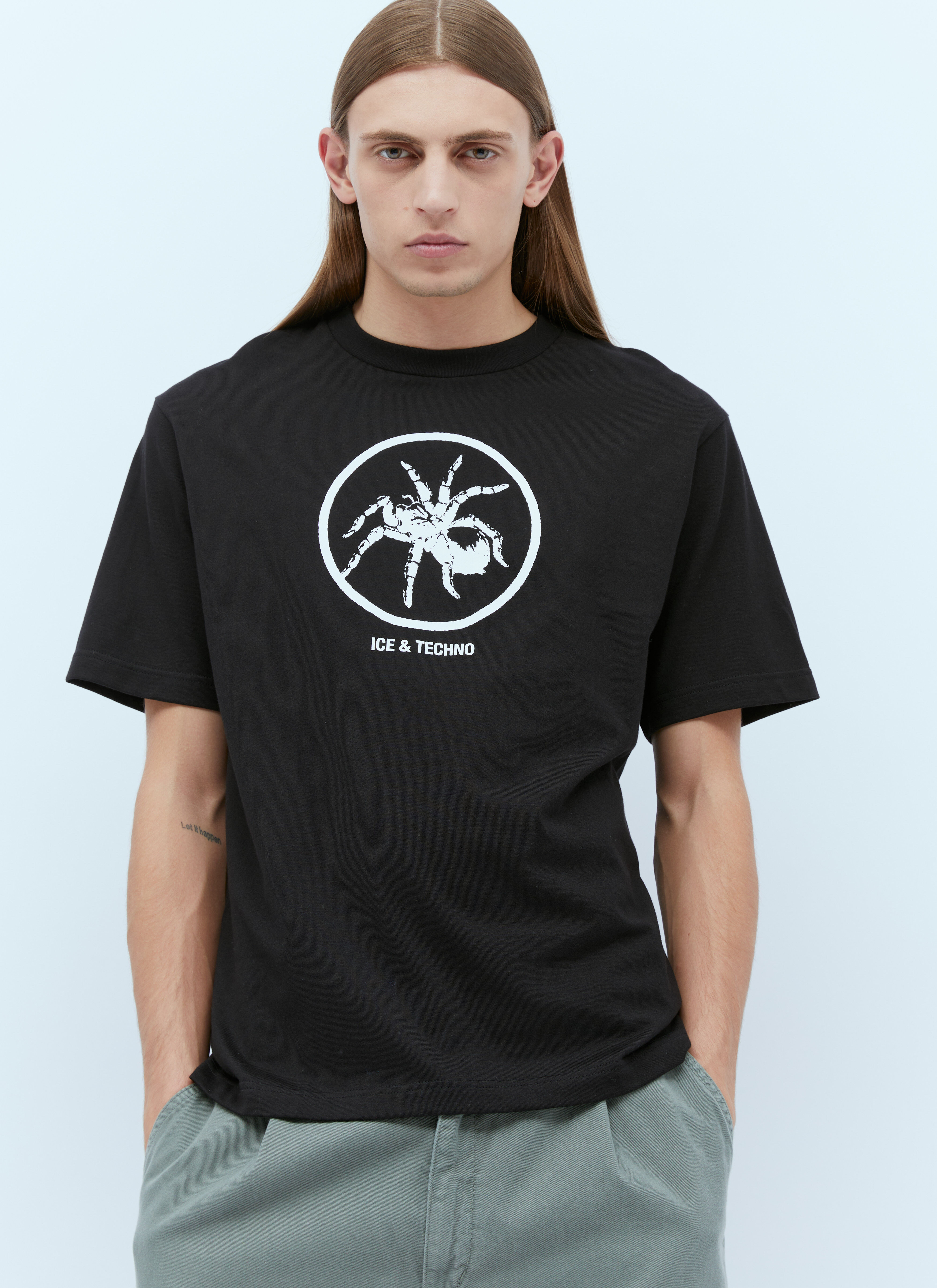 HYSTERIC GLAMOUR x CIRCLE HERITAGE 蜘蛛图案 T 恤 黑色 hgc0155002