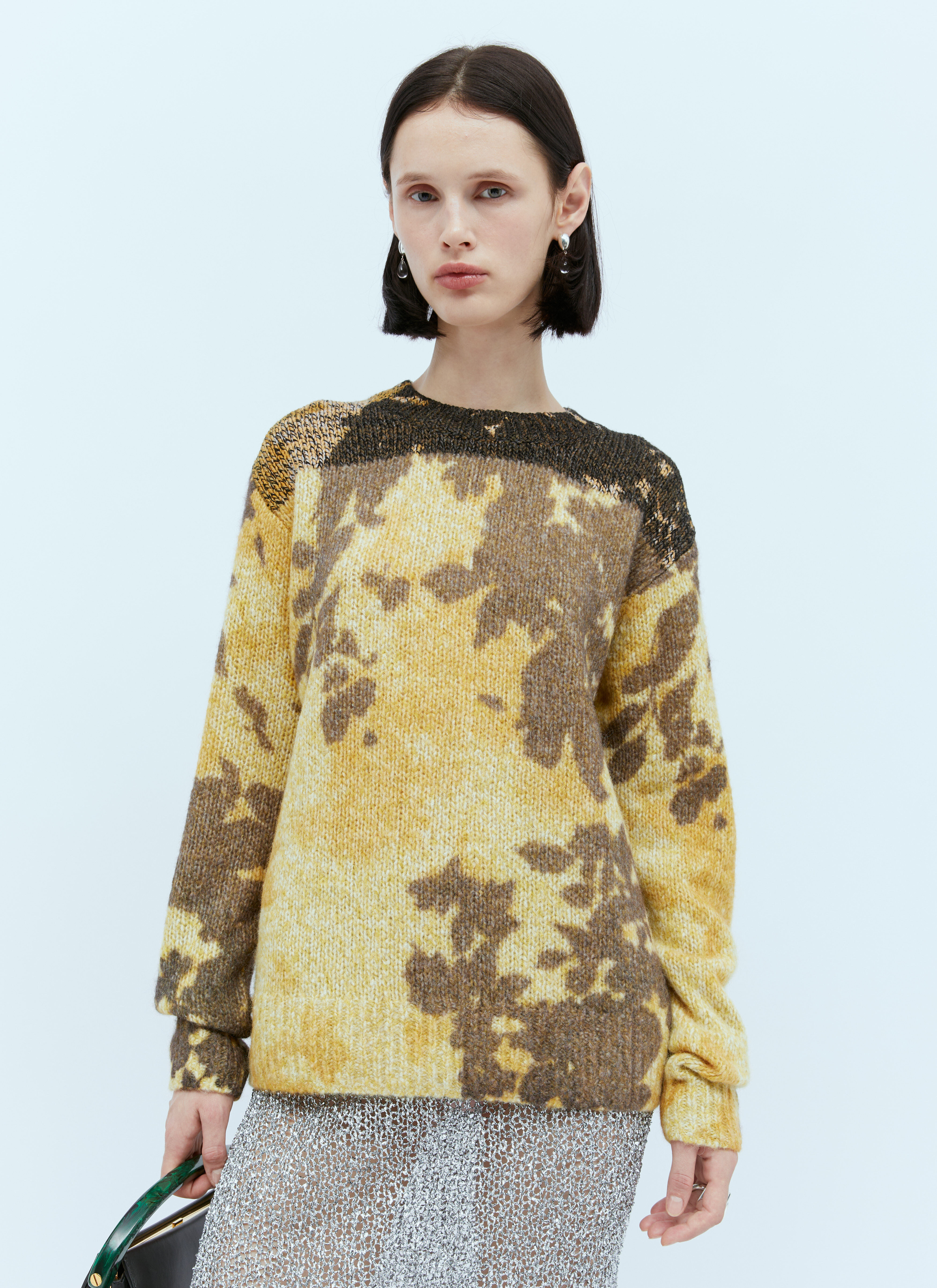 04460-tout Print 7720 W.k.sweater In Yellow