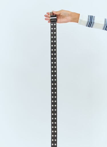 GANNI Double Eyelet Belt Black gan0258070