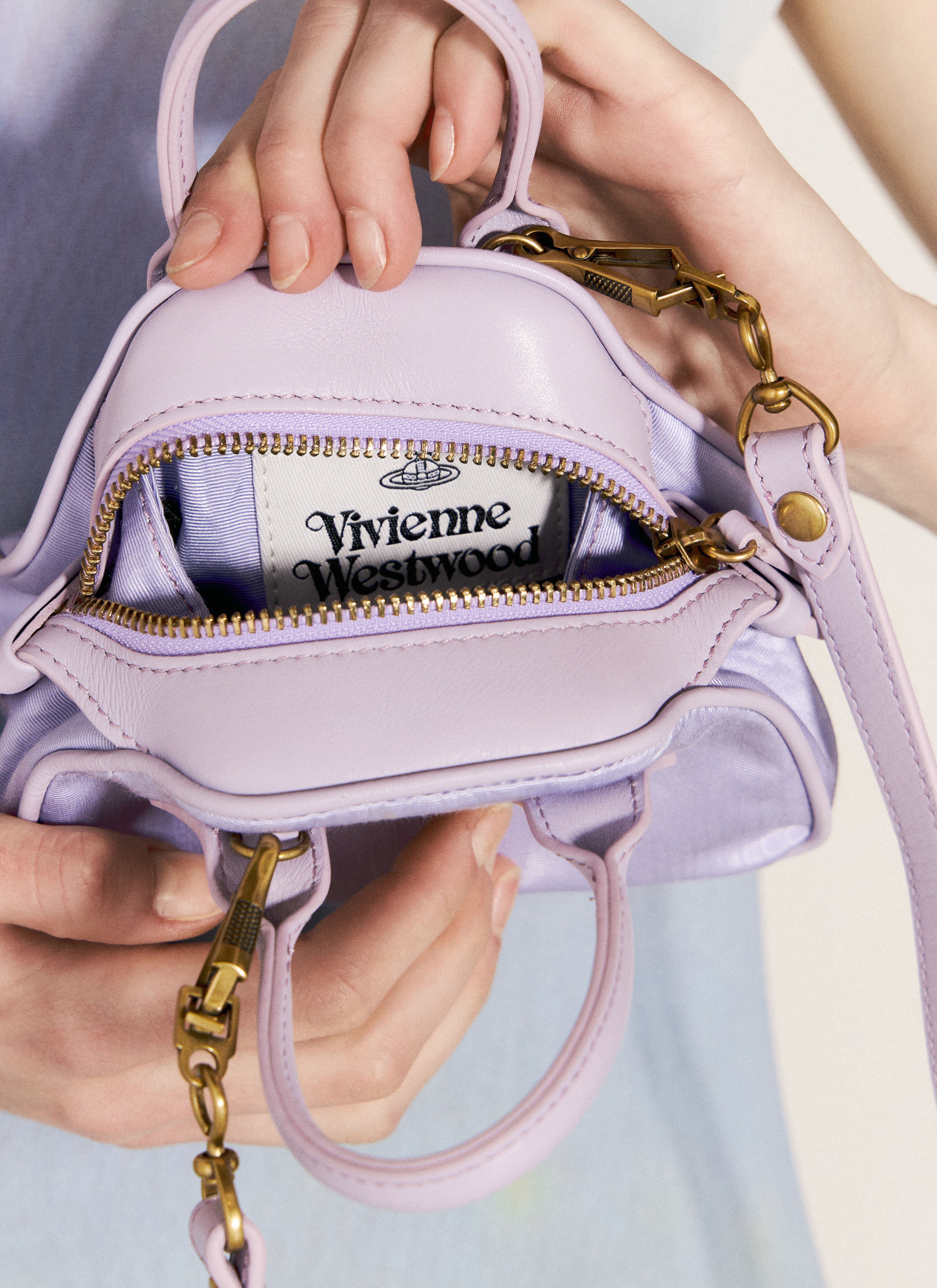 Vivienne Westwood mini Orb shoulder bag - Purple