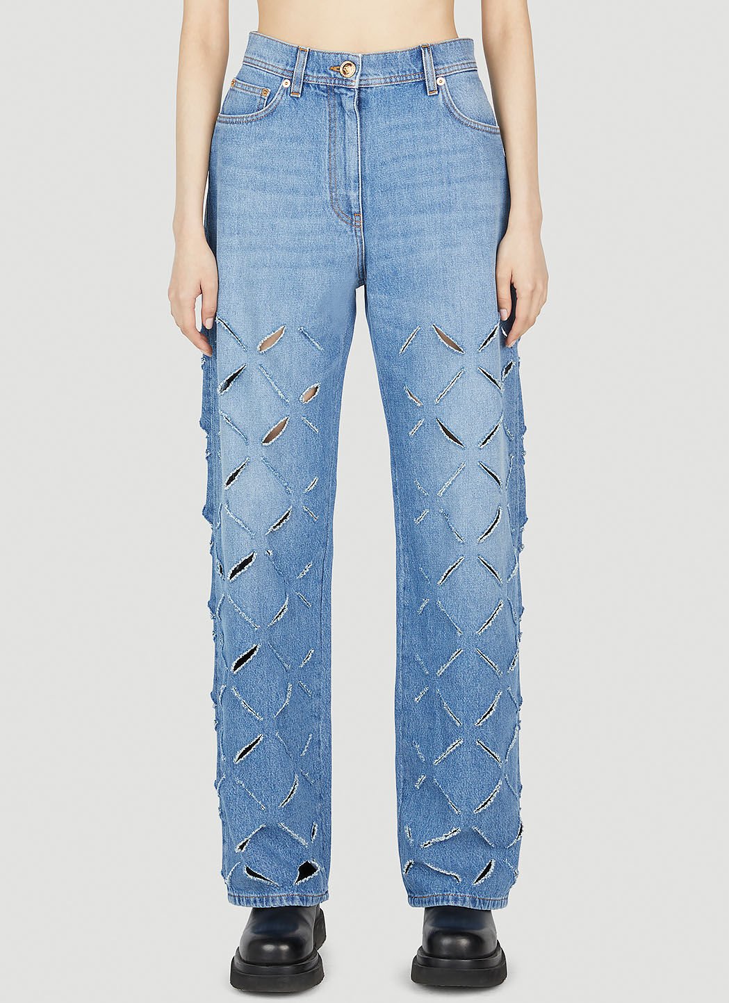 Versace wide-leg jeans - Blue