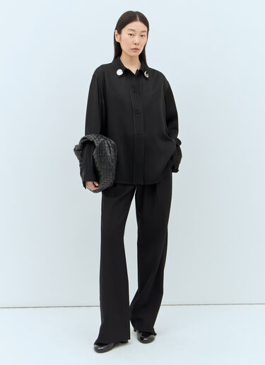 Jil Sander Satin Shirt Black jil0257003