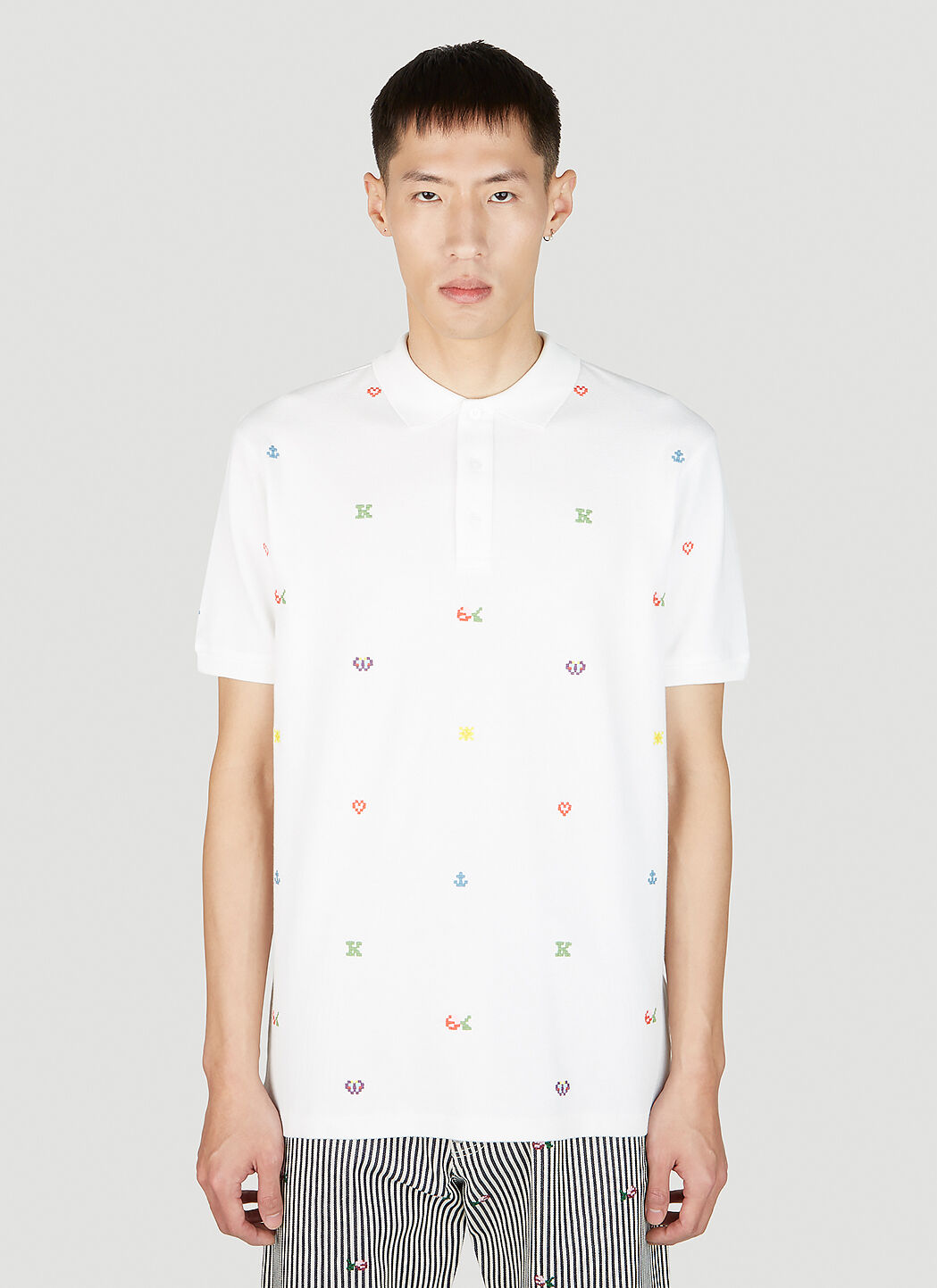 Brain Dead Graphic Embroidery Polo Shirt Multicolour bra0156015