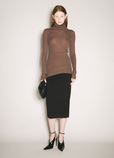 Rick Owens Wool Sweater Brown ric0257013