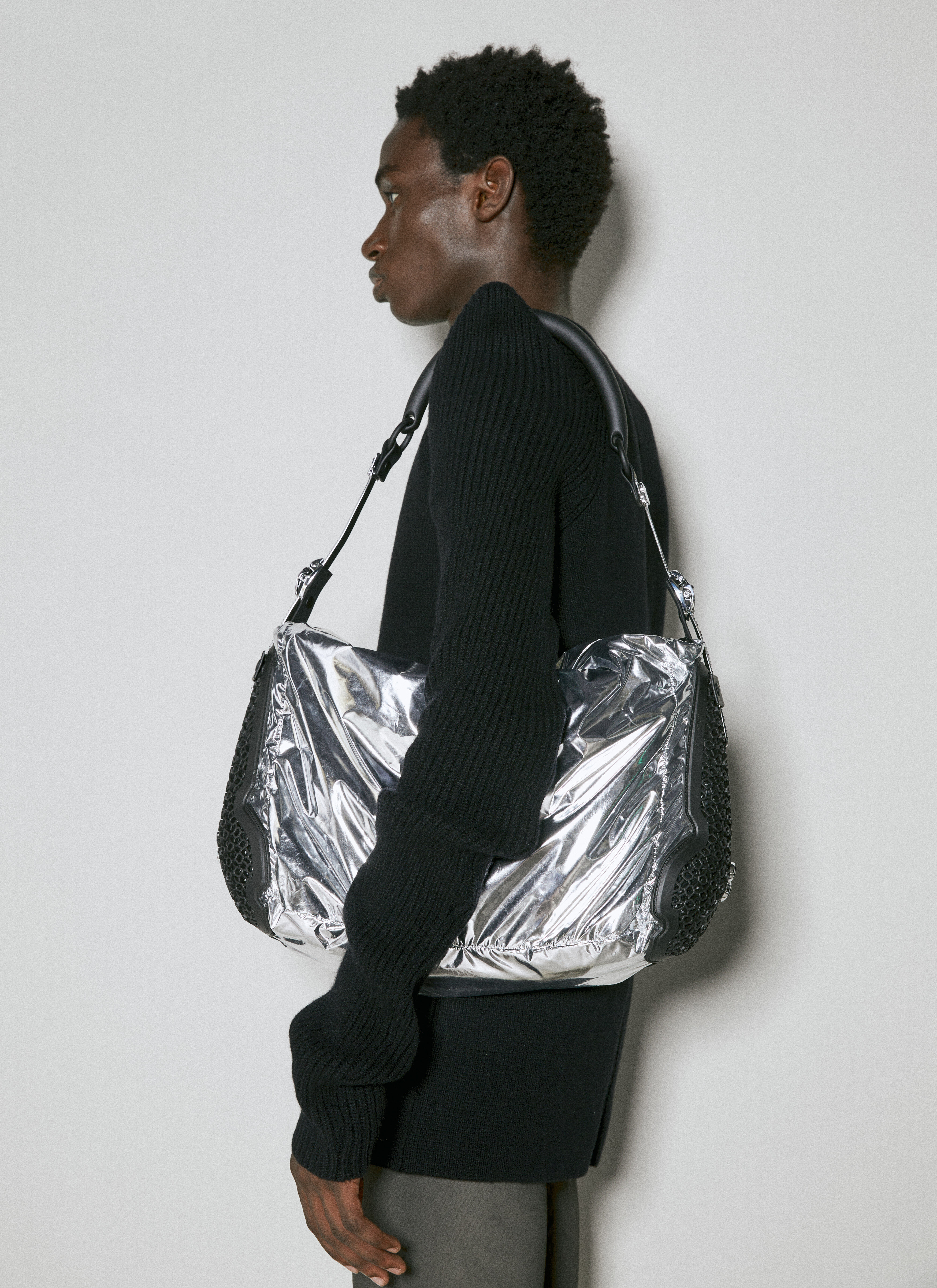 Innerraum Metallic Shoulder Bag In Silver | ModeSens