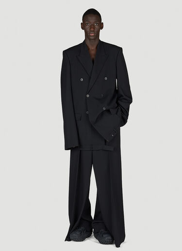 Balenciaga Unisex Deconstructed Double-Breasted Blazer in Black | LN-CC®