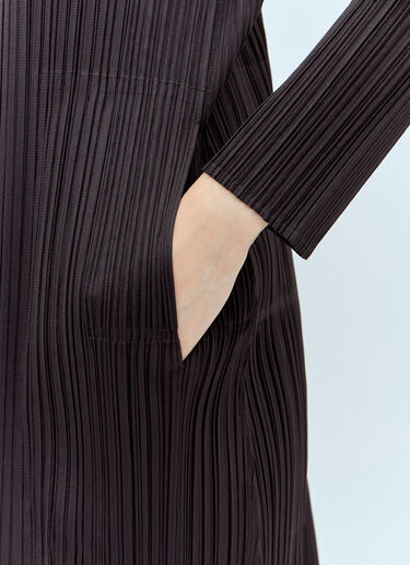 Pleats Please Issey Miyake April Long Cardigan Black plp0257006