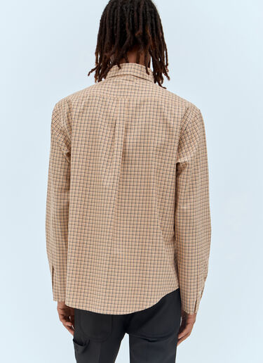 Miu Miu Check Shirt Beige miu0157006