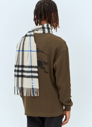 Burberry Giant Check Cashmere Scarf Beige bur0157032