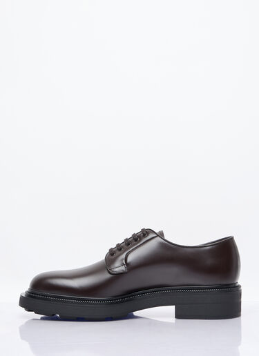 Prada Leather Lace-Up Shoes Brown pra0158015