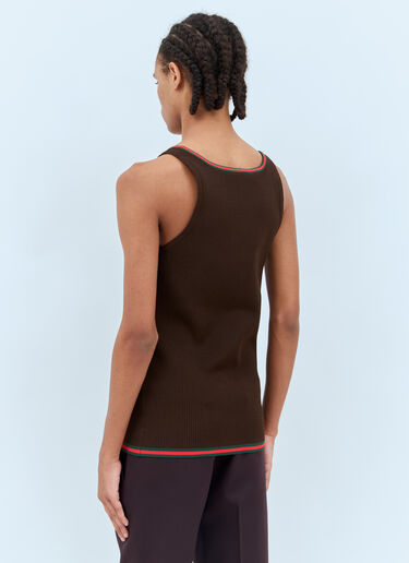 Gucci Web Tank Top Brown guc0158006