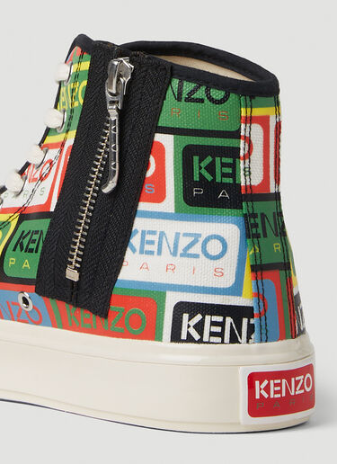 Kenzo Logo Print Sneakers Green knz0252043