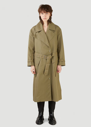 Burberry Oversized Trench Coat Black bur0257017