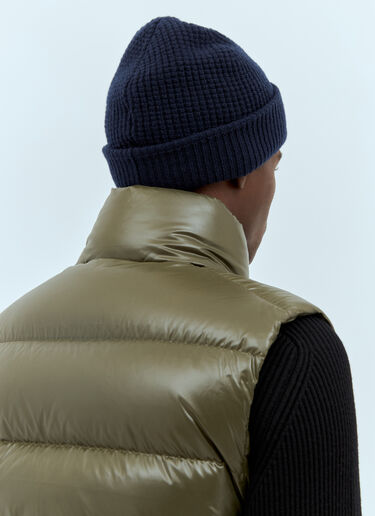 Moncler Logo Patch Beanie Navy mon0158033