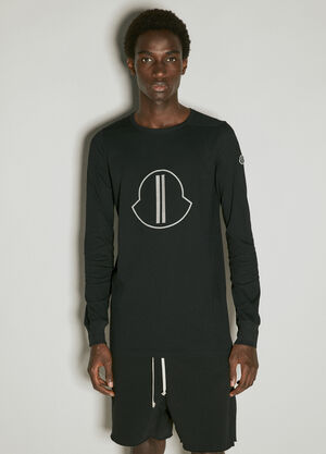 Moncler x Roc Nation designed by Jay-Z Logo Applique Long Sleeve T-Shirt Black mrn0156002