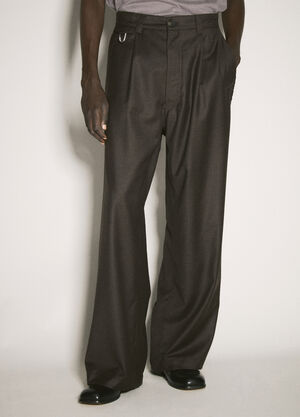 O.FILES Origami Wool Pants Grey ofl0158004