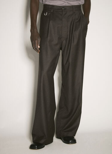 O.FILES Origami Wool Pants Brown ofl0158009