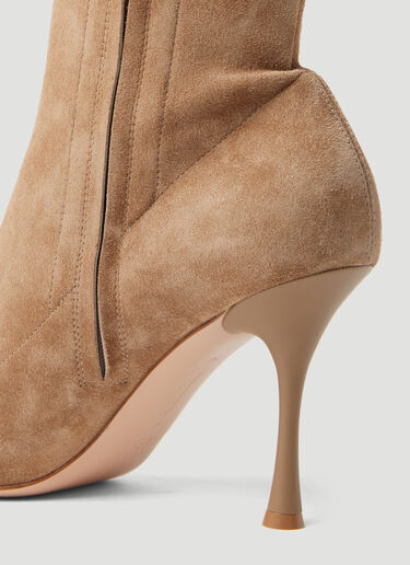 Gianvito Rossi Dunn Suede High Heel Boots Camel gia0253013