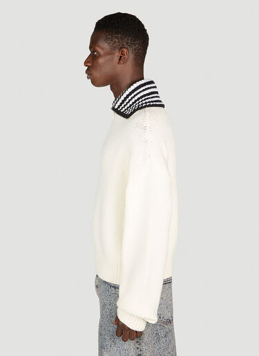 Marni Stripe Collar Sweater White mni0153003
