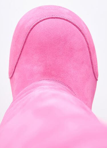 Balenciaga Alaska Faux-Fur Heeled Boots Pink bal0257069